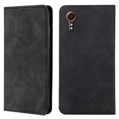 For Samsung Galaxy Xcover7 Case Skin-touch PU Leather Card Holder Phone Cover