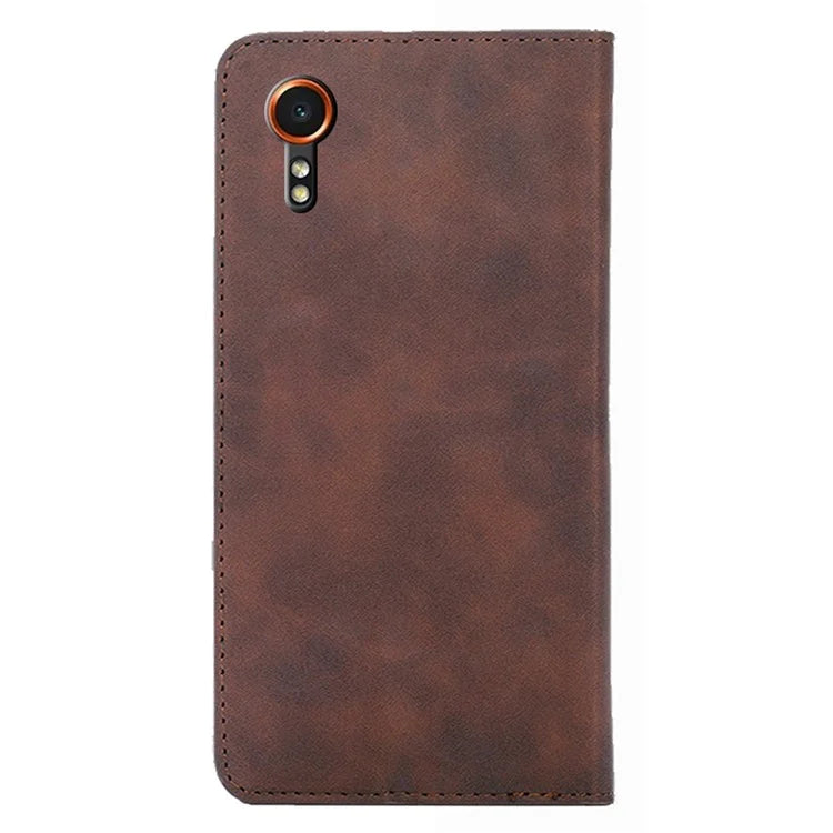 For Samsung Galaxy Xcover7 Case Skin-touch PU Leather Card Holder Phone Cover