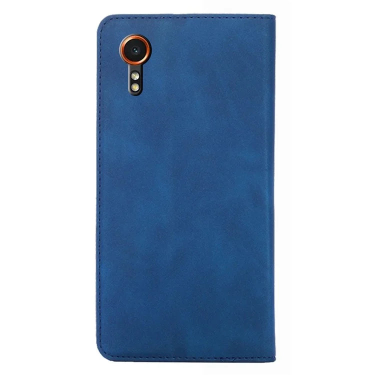 For Samsung Galaxy Xcover7 Case Skin-touch PU Leather Card Holder Phone Cover