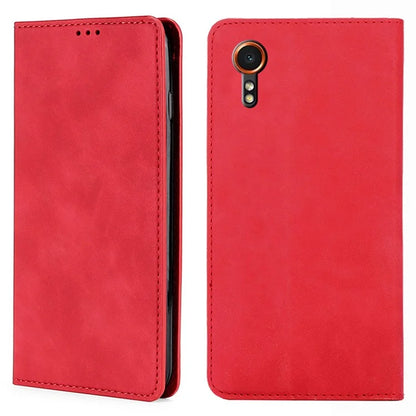 For Samsung Galaxy Xcover7 Case Skin-touch PU Leather Card Holder Phone Cover