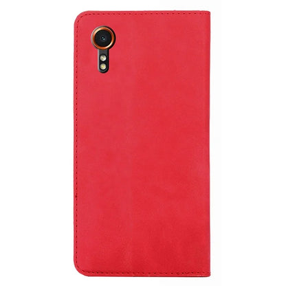 For Samsung Galaxy Xcover7 Case Skin-touch PU Leather Card Holder Phone Cover