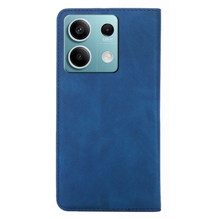 For Xiaomi Redmi Note 13 4G Case Skin-touch PU Leather Stand Smart Phone Cover