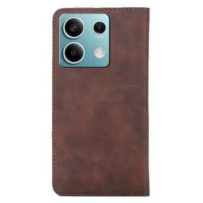 For Xiaomi Redmi Note 13 4G Case Skin-touch PU Leather Stand Smart Phone Cover