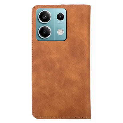 For Xiaomi Redmi Note 13 4G Case Skin-touch PU Leather Stand Smart Phone Cover