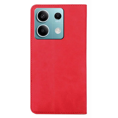 For Xiaomi Redmi Note 13 4G Case Skin-touch PU Leather Stand Smart Phone Cover