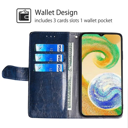 For Samsung Galaxy S24+ Case Wallet Leather Phone Cover Geometric Splicing