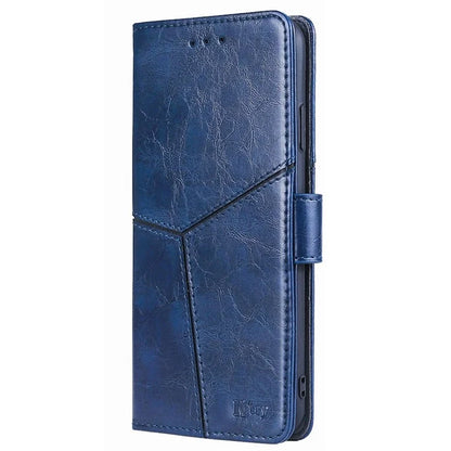 For Samsung Galaxy S24+ Case Wallet Leather Phone Cover Geometric Splicing
