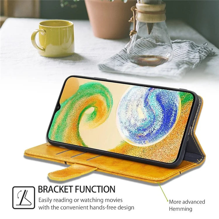 For Samsung Galaxy S24+ Case Wallet Leather Phone Cover Geometric Splicing