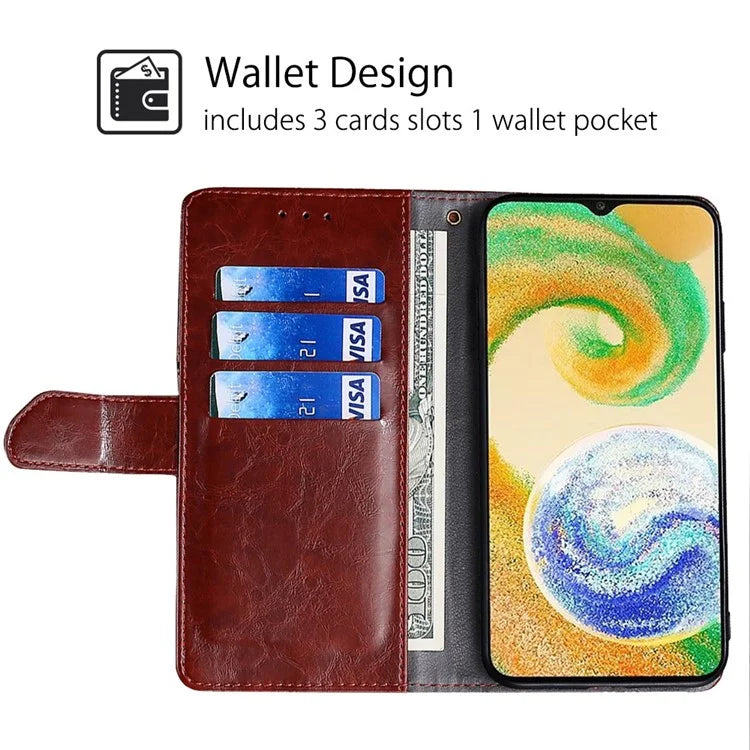 For Samsung Galaxy S24+ Case Wallet Leather Phone Cover Geometric Splicing