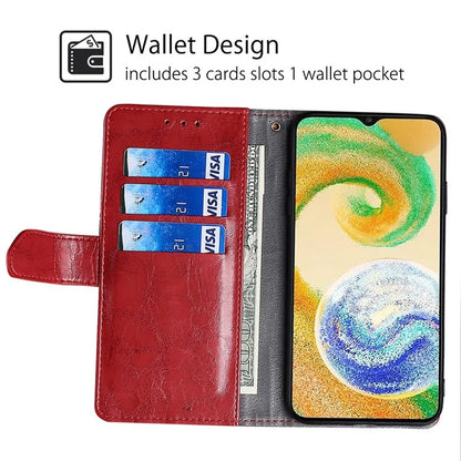For Samsung Galaxy S24+ Case Wallet Leather Phone Cover Geometric Splicing