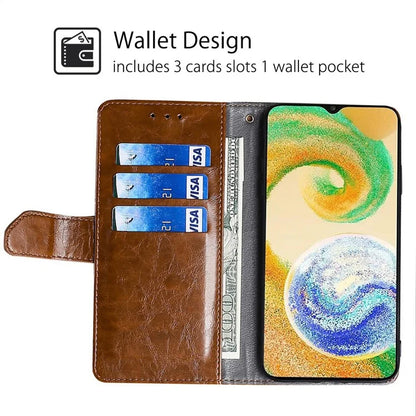 For Samsung Galaxy S24+ Case Wallet Leather Phone Cover Geometric Splicing