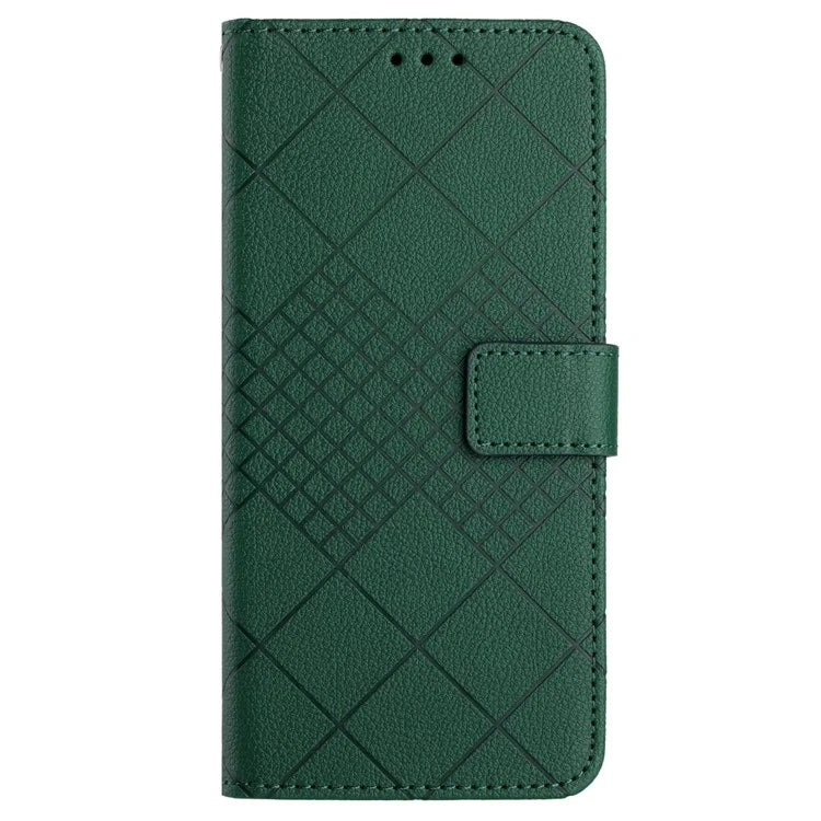 HT06 For Sony Xperia 10 VI Case Rhombus Pattern Imprinted Leather Wallet Phone Cover