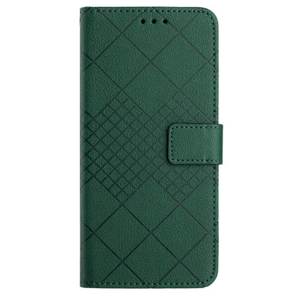 HT06 For Sony Xperia 10 VI Case Rhombus Pattern Imprinted Leather Wallet Phone Cover