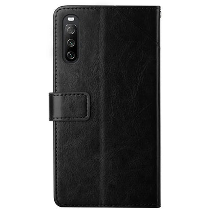 HT01 For Sony Xperia 10 VI Wallet Case Y-shaped Lines Imprinted Leather Phone Cover