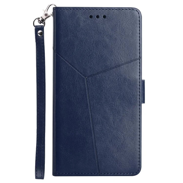 HT01 For Sony Xperia 10 VI Wallet Case Y-shaped Lines Imprinted Leather Phone Cover