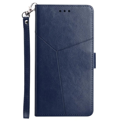 HT01 For Sony Xperia 10 VI Wallet Case Y-shaped Lines Imprinted Leather Phone Cover