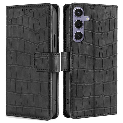 For Samsung Galaxy S24+ Wallet Case Crocodile Texture Leather Phone Cover