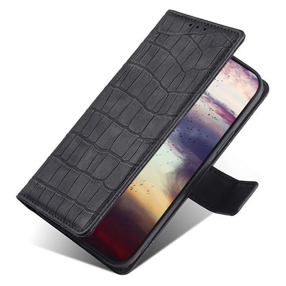 For Samsung Galaxy S24+ Wallet Case Crocodile Texture Leather Phone Cover