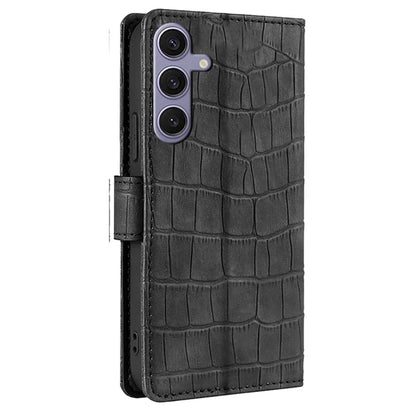 For Samsung Galaxy S24+ Wallet Case Crocodile Texture Leather Phone Cover