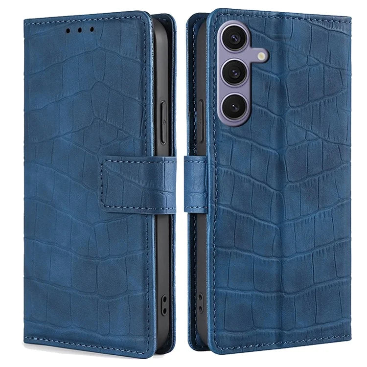 For Samsung Galaxy S24+ Wallet Case Crocodile Texture Leather Phone Cover