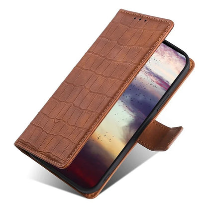 For Samsung Galaxy S24+ Wallet Case Crocodile Texture Leather Phone Cover
