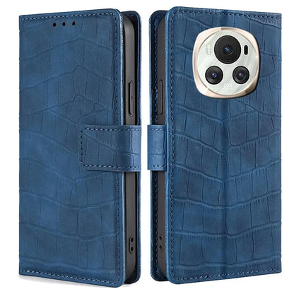 For Honor Magic6 5G Wallet Phone Case Crocodile Texture Leather Folio Flip Cover