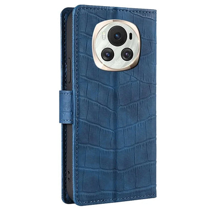 For Honor Magic6 5G Wallet Phone Case Crocodile Texture Leather Folio Flip Cover