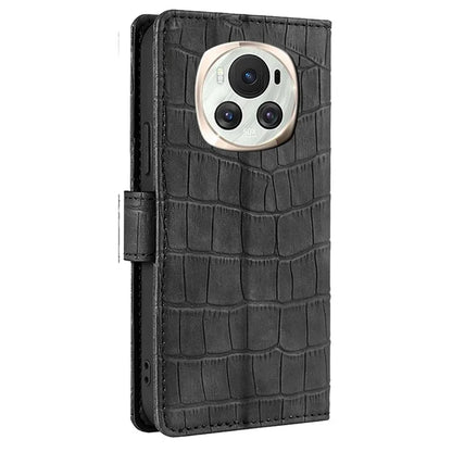 For Honor Magic6 5G Wallet Phone Case Crocodile Texture Leather Folio Flip Cover