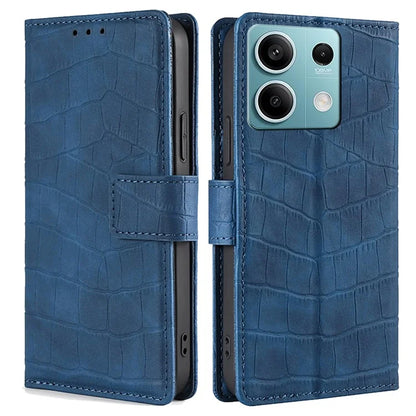 For Xiaomi Redmi Note 13 4G PU Leather Case Crocodile Texture Wallet Phone Cover