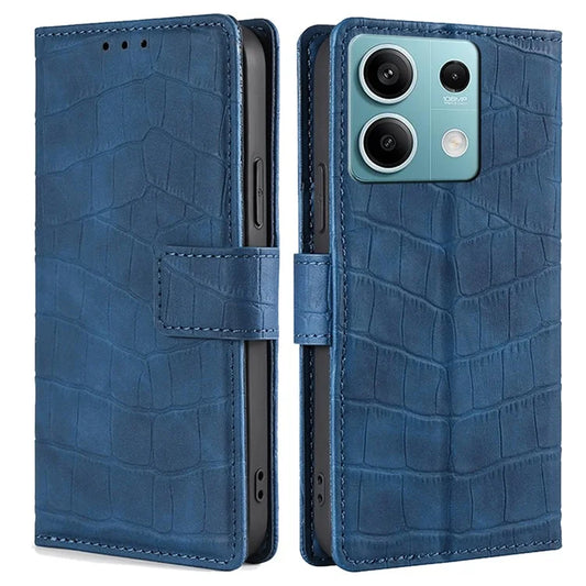 For Xiaomi Redmi Note 13 4G PU Leather Case Crocodile Texture Wallet Phone Cover