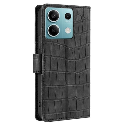 For Xiaomi Redmi Note 13 4G PU Leather Case Crocodile Texture Wallet Phone Cover