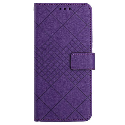 HT06 For Sony Xperia 1 VI Wallet Case PU Leather Imprinted Rhombus Phone Cover