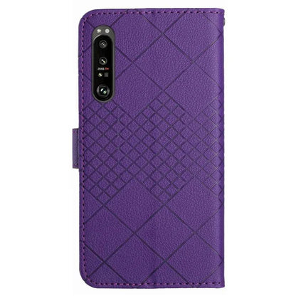 HT06 For Sony Xperia 1 VI Wallet Case PU Leather Imprinted Rhombus Phone Cover