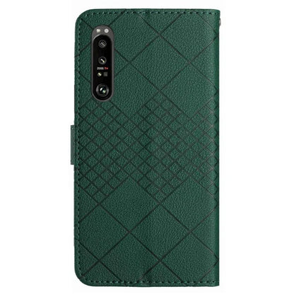 HT06 For Sony Xperia 1 VI Wallet Case PU Leather Imprinted Rhombus Phone Cover