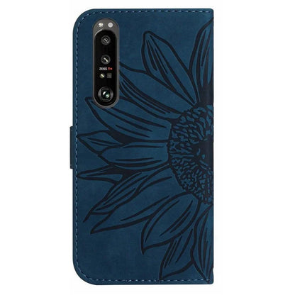 HT04 For Sony Xperia 1 VI Case Sunflower Leather Wallet Stand Phone Cover with Wrist Strap