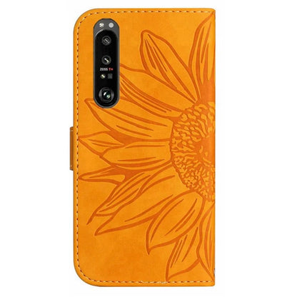 HT04 For Sony Xperia 1 VI Case Sunflower Leather Wallet Stand Phone Cover with Wrist Strap