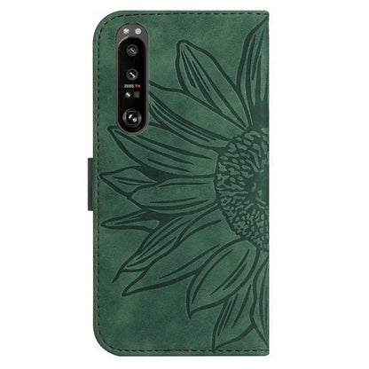 HT04 For Sony Xperia 1 VI Case Sunflower Leather Wallet Stand Phone Cover with Wrist Strap