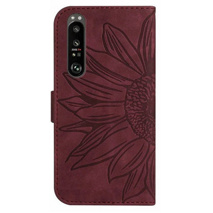 HT04 For Sony Xperia 1 VI Case Sunflower Leather Wallet Stand Phone Cover with Wrist Strap