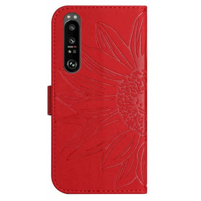 HT04 For Sony Xperia 1 VI Case Sunflower Leather Wallet Stand Phone Cover with Wrist Strap