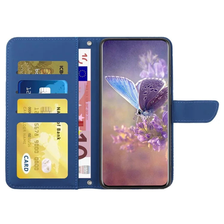 HT03 For Sony Xperia 1 VI Wallet Case Butterfly PU Leather Phone Cover with Long Strap