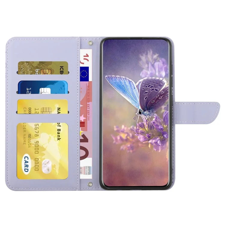 HT03 For Sony Xperia 1 VI Wallet Case Butterfly PU Leather Phone Cover with Long Strap