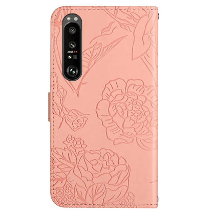HT03 For Sony Xperia 1 VI Case with Wrist Strap Butterfly Flower Leather Phone Cover