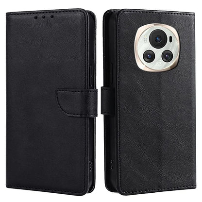 For Honor Magic6 5G Wallet Case Calf Texture PU Leather + TPU Full Protection Cover