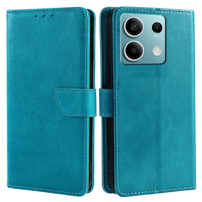 For Xiaomi Redmi Note 13 4G Case Calf Texture Leather Wallet Stand Cover Magnetic Clasp