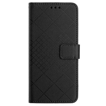 HT06 For vivo Y03 Wallet Phone Case Rhombus Pattern Imprinted Leather Cover