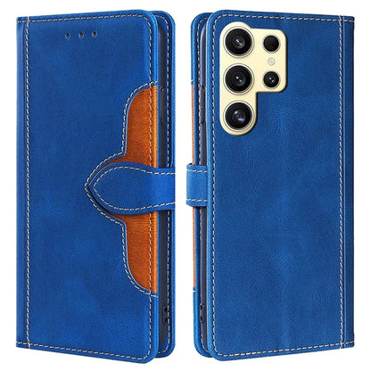 For Samsung Galaxy S24 Ultra Case Scratch-proof Straw Hat Pattern Stand Phone Leather Cover