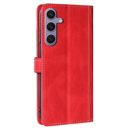 For Samsung Galaxy S24 Leather Case Straw Hat Pattern Wallet Stand Phone Cover