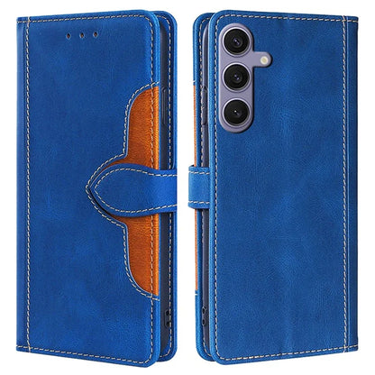 For Samsung Galaxy S24 Leather Case Straw Hat Pattern Wallet Stand Phone Cover