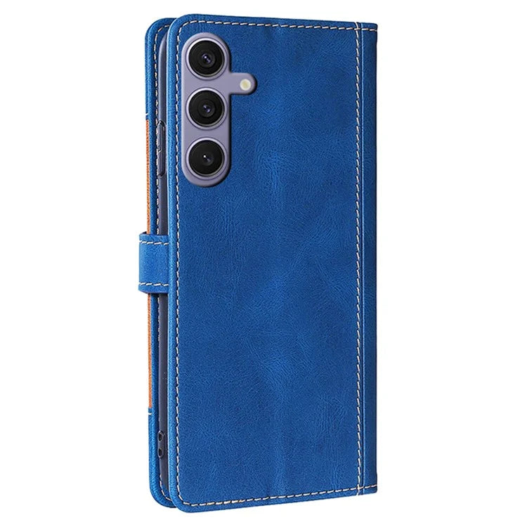 For Samsung Galaxy S24 Leather Case Straw Hat Pattern Wallet Stand Phone Cover