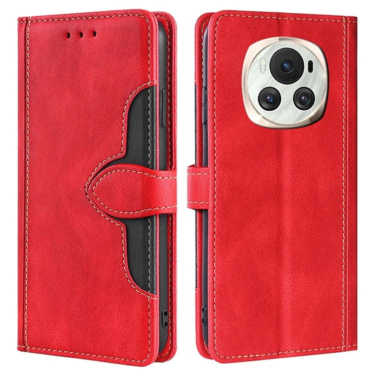 For Honor Magic6 5G Case Straw Hat Pattern Wallet Anti-fall Leather Phone Cover